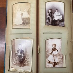 Victorian Photo Album 50+ Cabinet Cards Immigrant or African American Towanda PA